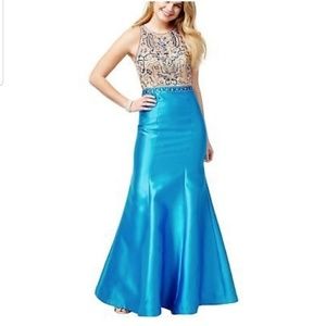 Say Yes to the dress prom gown illusion Jeweled